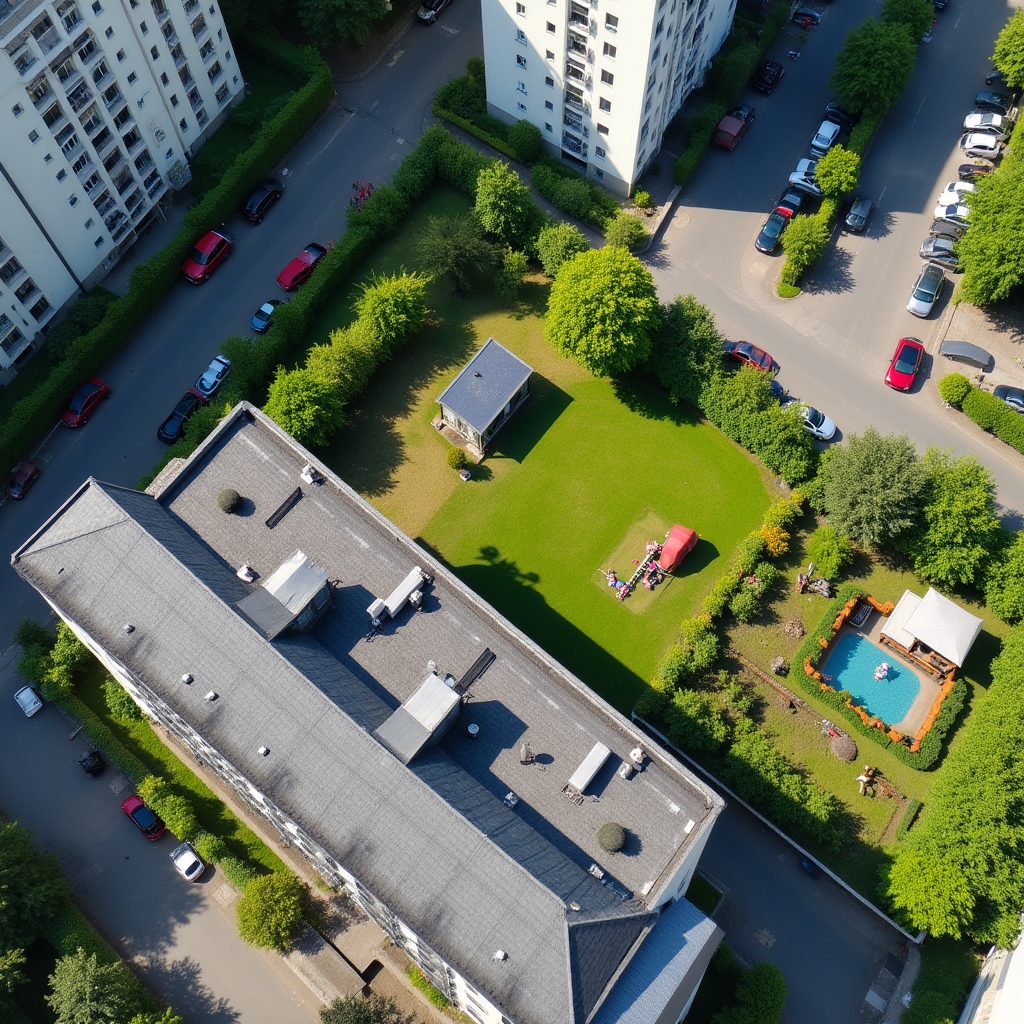 Gepflegte Wohnanlage mit Grünflächen in München